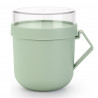 Чаша за супа с капак Brabantia Make&Take 1006294, 600+180 мл, Винтов капак, Без BPA, Зелен