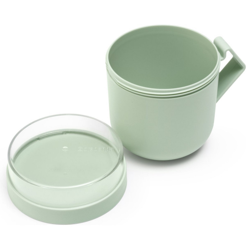 Чаша за супа с капак Brabantia Make&Take 1006294, 600+180 мл, Винтов капак, Без BPA, Зелен