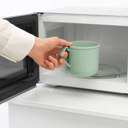 Чаша за супа с капак Brabantia Make&Take 1006293, 600+180 мл, Винтов капак, Без BPA, Тъмносив