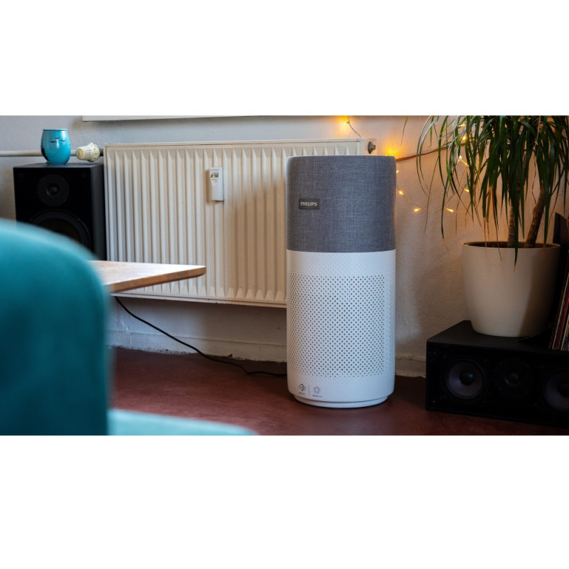 Пречиствател за въздух Philips AC3033/10, SMART, Wi-Fi, 55W, За до 135 м2, HEPA, Интелигентни сензори, Бял/сив