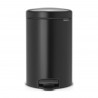 Кош за боклук с педал Brabantia NewIcon 649029, 12 л, Плавно затваряне, Противоплъзгаща основа, Черен