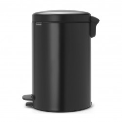 Кош за боклук с педал Brabantia NewIcon 649044, 20 л, Плавно затваряне, Противоплъзгаща основа, Черен