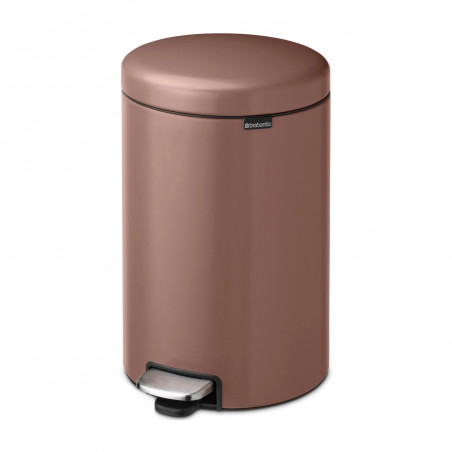 Кош за боклук с педал Brabantia NewIcon 1008849, 20 л, Плавно затваряне, Противоплъзгаща основа, Сатенено покритие, Кафяв