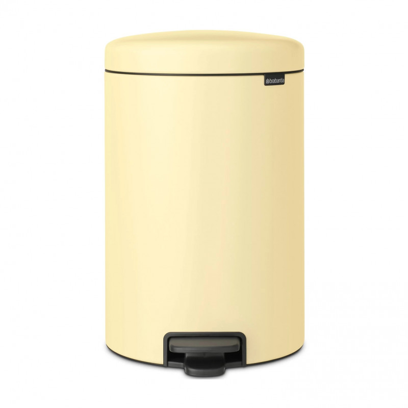 Кош за боклук с педал Brabantia NewIcon 649044, 20 л, Плавно затваряне, Противоплъзгаща основа, Жълт