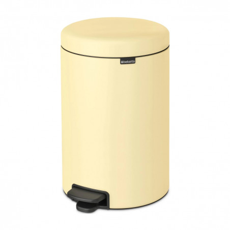 Кош за боклук с педал Brabantia NewIcon 649044, 20 л, Плавно затваряне, Противоплъзгаща основа, Жълт