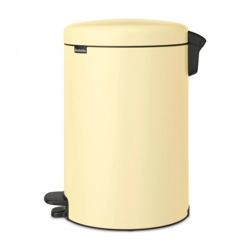 Кош за боклук с педал Brabantia NewIcon 649044, 20 л, Плавно затваряне, Противоплъзгаща основа, Жълт