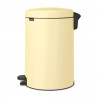 Кош за боклук с педал Brabantia NewIcon 649044, 20 л, Плавно затваряне, Противоплъзгаща основа, Жълт