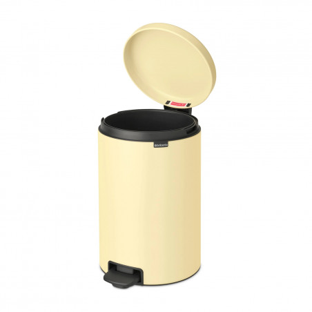 Кош за боклук с педал Brabantia NewIcon 649044, 20 л, Плавно затваряне, Противоплъзгаща основа, Жълт