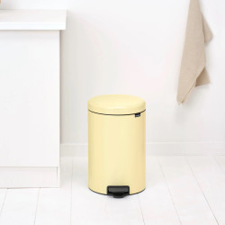 Кош за боклук с педал Brabantia NewIcon 649044, 20 л, Плавно затваряне, Противоплъзгаща основа, Жълт