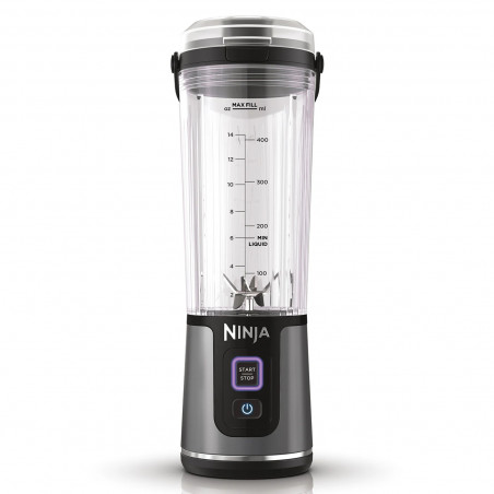 Преносим блендер Ninja BC151EUBK, 7.4W, 530 мл, Стоманен нож с 6 остриета, Трошене на лед, До 10 цикъла, Без BPA, USB-C, Черен