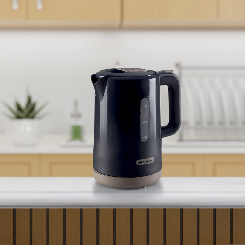 Електрическа кана Ariete BREAKFAST 2846/00, 2200W, 1.7 л, Автоматично изключване, Подвижен филтър, Тъмносив