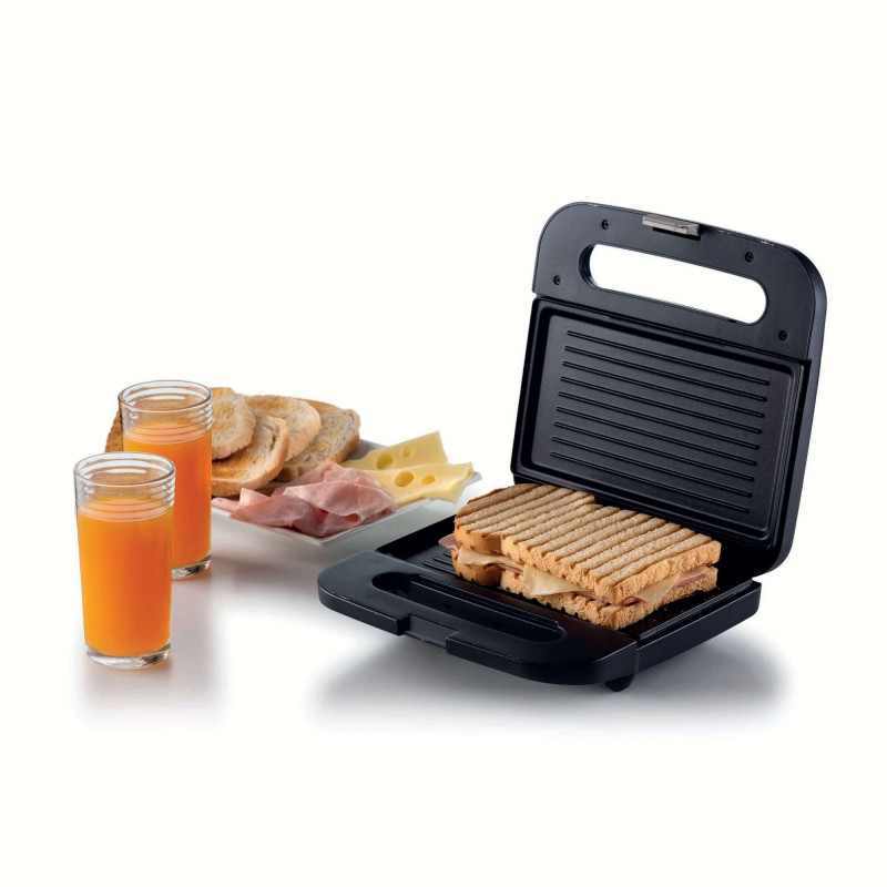 Тостер за сандвичи Ariete BREAKFAST 1971/00, 750W, Незалепващо покритие, Светлинен индикатор, Тъмносив