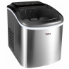 Ледогенератор Oliver Voltz OV51447CS, 120W, 12кг/24 часа, 1.3 л, 9 кубчета за цикъл работа, Индикатор за лед и вода, Инокс