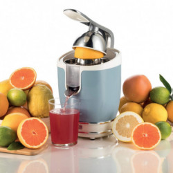 Цитрус преса Ariete VINTAGE JUICER 0413/05, 85W, Метално тяло, Безшумна работа, 2 приставки, Син