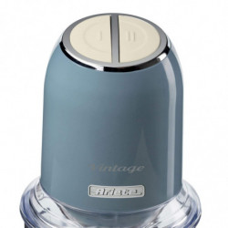 Чопър Ariete VINTAGE 0438/05, 400W, 600 мл, 2 скорости, Неръждаема стомана, Градуирана чаша, Син