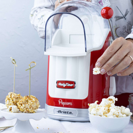Машина за пуканки с горещ въздух Ariete Party Time 2.0 2958/00, 1100W, 600 г, Pulse-Clean, Червен