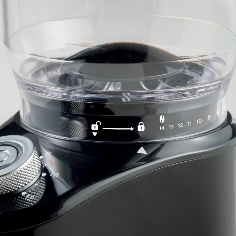 Електрическа кафемелачка Ariete COFFEE GRINDER 3023/00, 200W, 200 g, 14 нива на смилане, 2-12 чаши, Черен