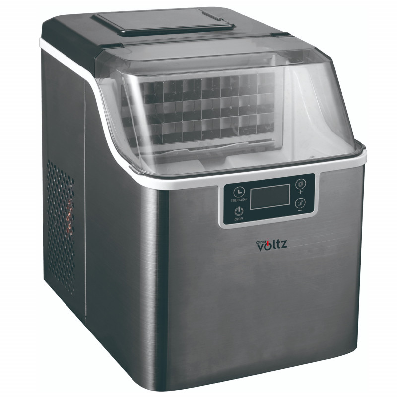 Ледогенератор Oliver Voltz OV51447D, 170W, 22кг/24ч, 3.2 л, 24 квадратни кубчета за цикъл работа, Инокс