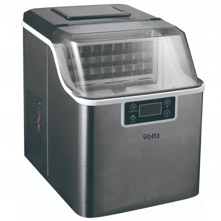 Ледогенератор Oliver Voltz OV51447D, 170W, 22кг/24ч, 3.2 л, 24 квадратни кубчета за цикъл работа, Инокс
