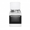 Готварска печка Elite FSEGC-0525W, 1500W, Ток/газ, Вентилатор, Автоматично запалване, Бял