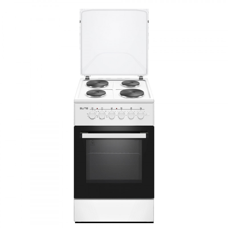 Готварска печка ELITE FSEC-0516W, 1500W, Вентилатор, Двойна стъклена врата, Бял