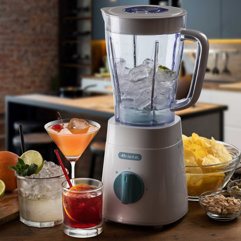 Блендер Ariete BREAKFAST 0576/04, 500W, 1.5 л, 2 скорости+пулс, 4 стоманени остриета, Бял
