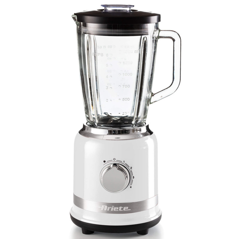 Блендер MODERNA 0585/01, 1000W, 4 ножа, 1.5 л, 4 скорости+пулс, Стъклена кана, Бял