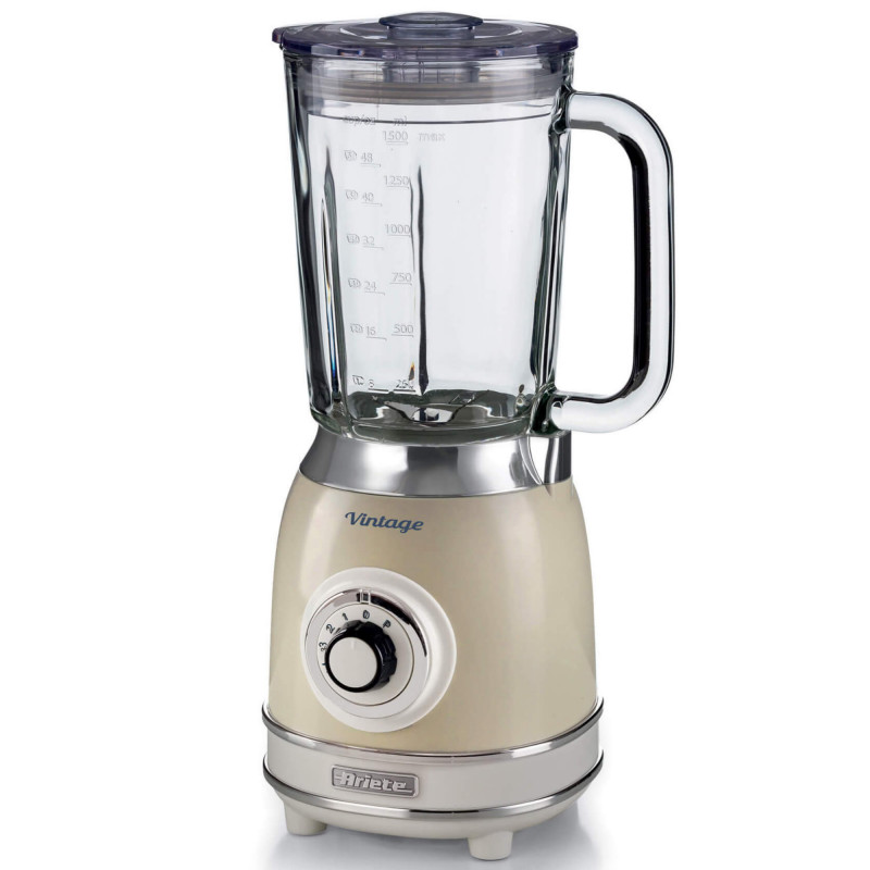 Блендер Ariete VINTAGE 2.0 0583/03, 1000W, 1.5 л, 4 ножа, 4 скорости+импулси, Трошене на лед, Бежов