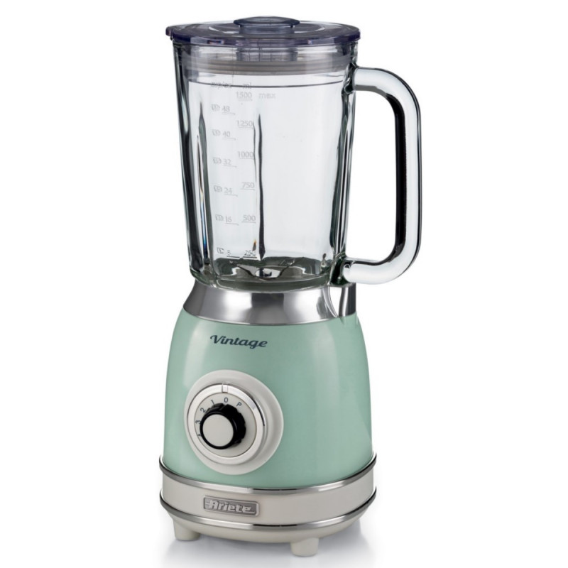 Блендер Ariete VINTAGE 2.0 0583/04, 1000W, 1.5 л, 4 ножа, 4 скорости+импулси, Трошене на лед, Зелен