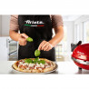 Електрическа фурна за пица Ariete "Пица за 4 минути" 0909/10, 1200W, 32 см, До 400C, 5 нива, Каменна плоча, Незалепващо покритие, Червен