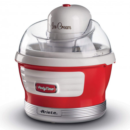 Машина за сладолед Ariete PARTY TIME 0643/00, 12W, 1.5 л, 30 мин, Подвижна купа, Червен