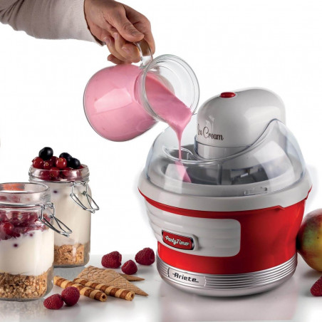 Машина за сладолед Ariete PARTY TIME 0643/00, 12W, 1.5 л, 30 мин, Подвижна купа, Червен