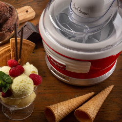 Машина за сладолед Ariete PARTY TIME 0643/00, 12W, 1.5 л, 30 мин, Подвижна купа, Червен