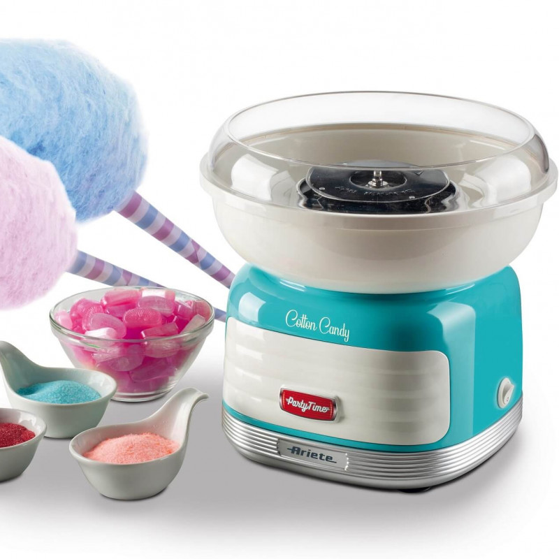 Машина за захарен памук Ariete COTTON CANDY PARTY TIME 2973/01, 450W, Вграден дозатр, Тюркоаз
