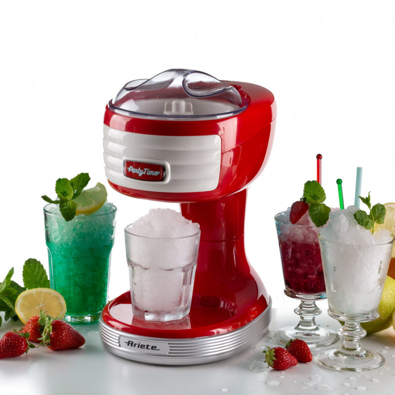 Машина за скрежина Ariete PARTY TIME 0076/00, 30W, Остриета от неръждаема стомана, Подвижна кошница, Предпазен капак, Червен