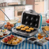 Уред за донати, мъфини и сандвичи 3в1 Ariete PARTY TIME 1972/01, 700W, 3 сменяеми плочи, Индикатори, Тюркоаз