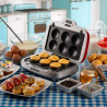 Уред за донати, мъфини и сандвичи 3в1 Ariete PARTY TIME 1972/00, 700W, 3 сменяеми плочи, Индикатори, Червен