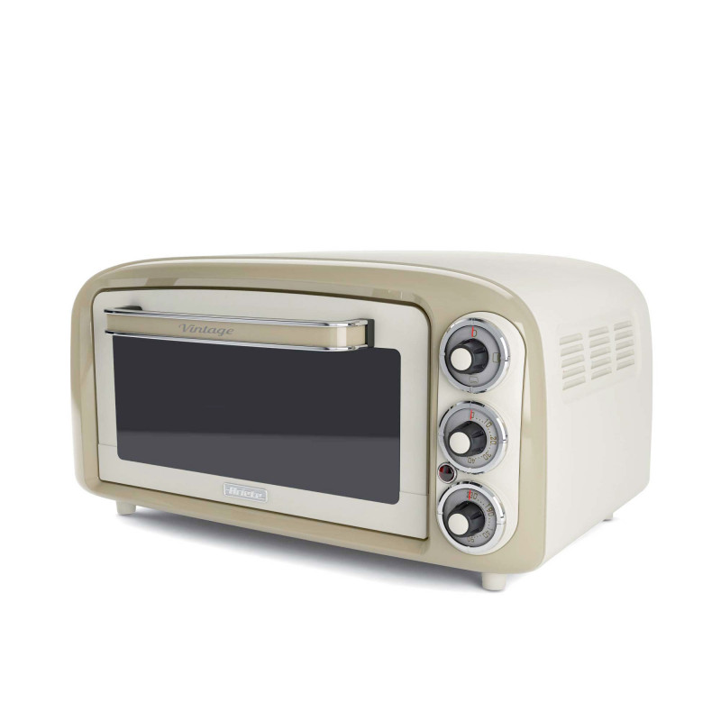 Електрическа фурна Ariete VINTAGE 0979/03, 1380 W, 18 л, 3 режима, До 230C, Двойно термо стъкло, Таймер 60 мин, Бял/Бежов