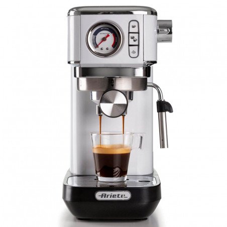 Кафемашина Ariete ESPRESSO SLIM MODERNA 1381/14, 1300W, 15 bar, 1.1 л, Мляно и ESE, Бял