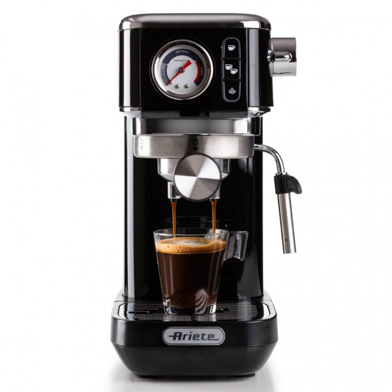 Кафемашина Ariete ESPRESSO SLIM MODERNA 1381/32, 1300W, 15 bar, 1.1 л, Мляно и ESE, Черен
