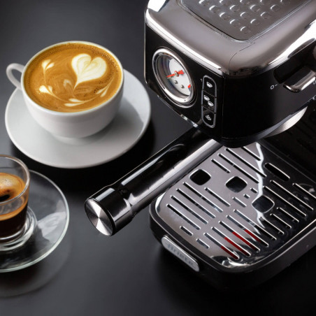 Кафемашина Ariete ESPRESSO SLIM MODERNA 1381/32, 1300W, 15 bar, 1.1 л, Мляно и ESE, Черен