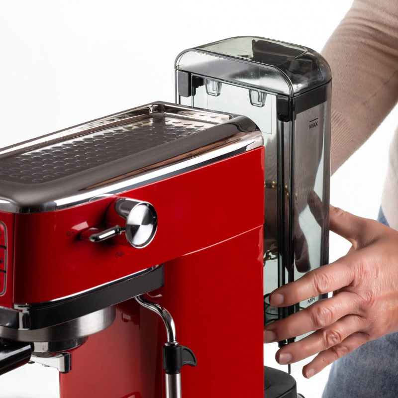 Кафемашина Ariete ESPRESSO SLIM MODERNA 1381/33, 1300W, 15 bar, 1.1 л, Мляно и ESE, Червен