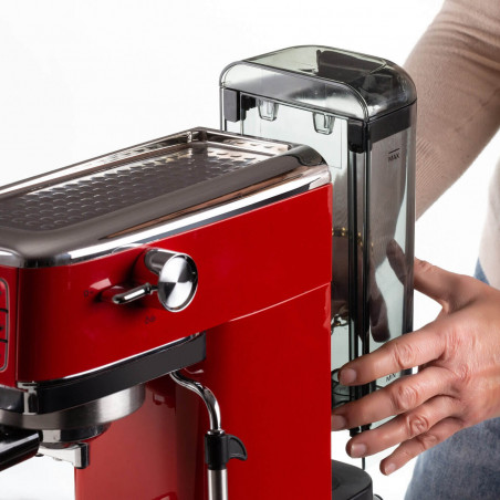 Кафемашина Ariete ESPRESSO SLIM MODERNA 1381/33, 1300W, 15 bar, 1.1 л, Мляно и ESE, Червен