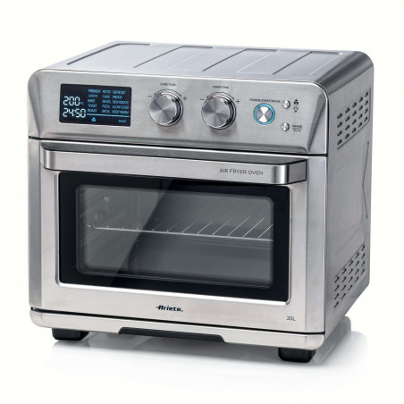 Фритюрник-фурна с горещ въздух Ariete 4629/11, 1700W, 25 л, 15 програми, До 230C, Дигитален дисплей, Въртяща се кошница, Инокс