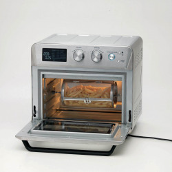 Фритюрник-фурна с горещ въздух Ariete 4629/11, 1700W, 25 л, 15 програми, До 230C, Дигитален дисплей, Въртяща се кошница, Инокс