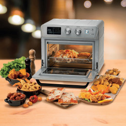 Фритюрник-фурна с горещ въздух Ariete 4629/11, 1700W, 25 л, 15 програми, До 230C, Дигитален дисплей, Въртяща се кошница, Инокс