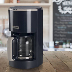 Кафемашина за филтърно кафе Ariete BREAKFAST 1394/00, 12 чаши, 0.600л, Прозорец за нивото на водата, Тъмносив