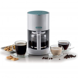 Кафемашина за филтърно кафе Ariete BREAKFAST 1394/01, 12 чаши, 0.600л, Прозорец за нивото на водата, Бял