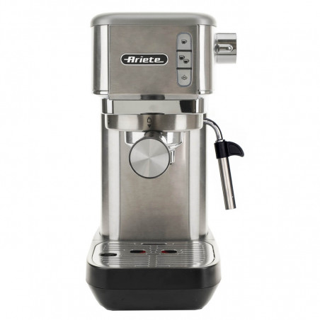 Еспресо машина Ariete ESPRESSO METAL SLIM 1380/10, 1300W, 15 bar, 1.1 л, Персонализиране на дължината на кафето, Инокс