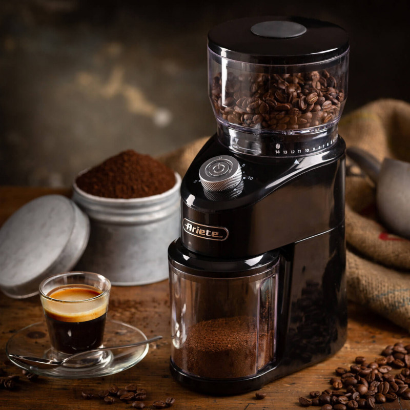 Електрическа кафемелачка Ariete COFFEE GRINDER 3023/00, 200W, 200 g, 14 нива на смилане, 2-12 чаши, Черен